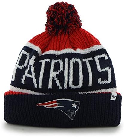 '47 Brand Calgary Fashion Cuff Beanie Hat with POM POM - NFL Cuffed Winter Knit Toque Cap