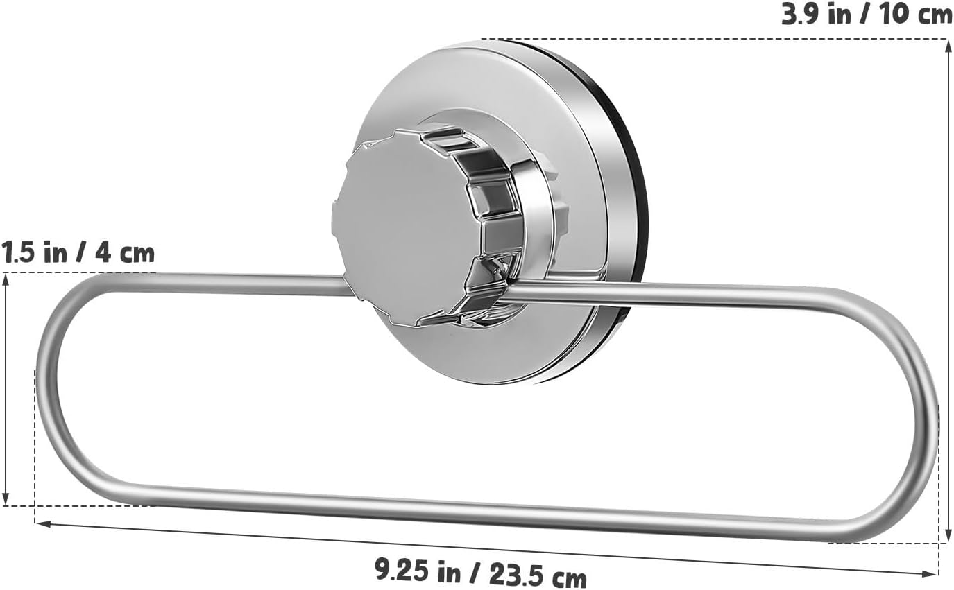 2pcs Sliver Towel Rings: Stainless Steel Suction Cup Rag Rings -Apartment Towel Holder for Glass Shower Door,Bathroom Accessories, Apparment Essentials