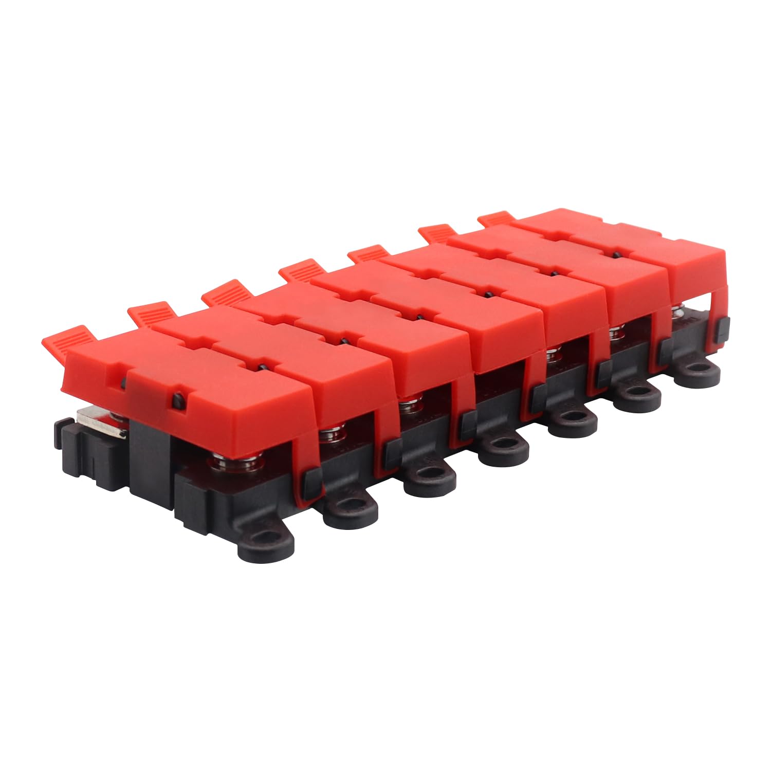Portafusible de 6 Ranuras Midi para Vehículos, Caja de Fusibles de Latón, Distribuidor de Corriente para Autocaravana, RV, Barco, con Fusibles de 30A, 60A, 100A