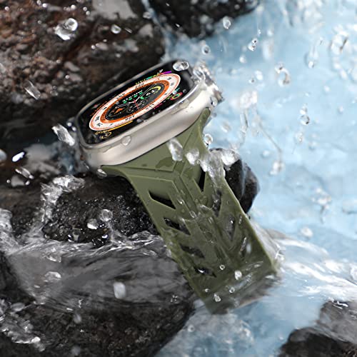 Aopigavi Sport Band Compatible With Apple Watch Ultra Band 49Mm 45Mm 44Mm 42Mm Men, Soft Silicone Wristbands Waterproof Replacement Strap For Apple Watch Ultra Iwatch Series 8 7 Se 6 5 4 3 2 1 #TOP7