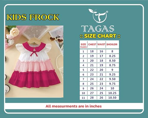 Image of TAGAS Dress for Girls II Baby Girl Dress||Frock for Girls|Casual wear for Kids Dresses|| Knee-Length
