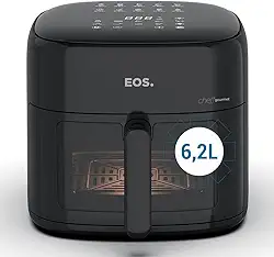 Fritadeira Sem Óleo Air Fryer Eos Chef Gourmet 6.2 Litros Compacta Digital Preto Eaf60p 110v