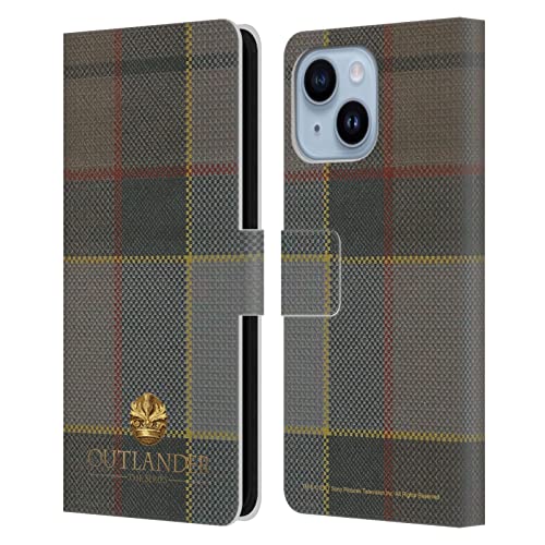 Housse Outlander en cuir pour iPhone 14 Plus finitions tartan de luxe