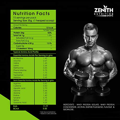 Image of Zenith Nutrition Whey Protein with Enzymes for Digestion | 26g protein (French Vanilla, 525gms)