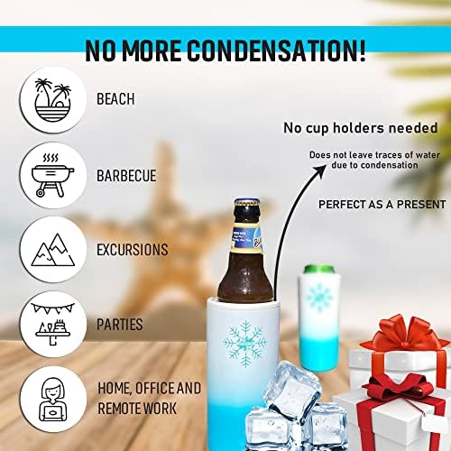 Bild 4 - BierKühler Qualitätskühler Thermos Getränkekühler Flaschenkühler für 330 ml 440 ml 500 ml Bier Dosen und Flaschen Original Geschenkt für Männer und Frauen