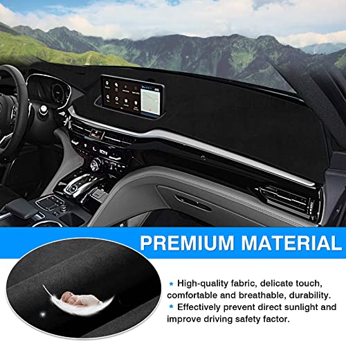 Image of Autorder Dashboard Cover Mat for Acura MDX 2022 2023 2024 Accessories Dash Cover Flannel Dash Mat Sunshade Glare UV Rays Protector