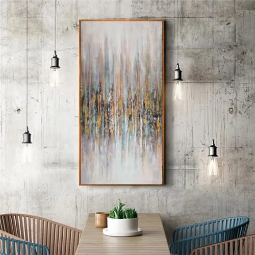 Tableau moderne surdimensionné HYFBH pour habiller un mur vide peinture sur toile salon avec cadre