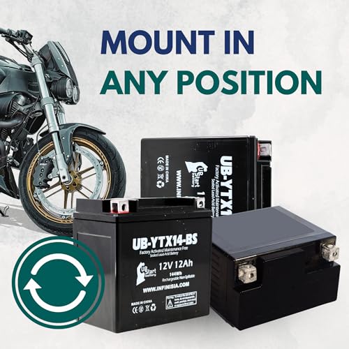 Upstart Battery UB-YTX14-BS Ytx14-Bs Battery - Motorcycle Battery, Atv Battery 12V 12Ah, Utv, 4 Wheeler, Snowmobile, Powersports Batteries thumb #7