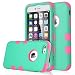 iPhone 6S Case, iPhone 6 Case, ULAK Shock-Absorbing Case with Hybrid 3in1 Soft Silicone + Hard PC Cover for Apple iPhone 6/6S 4.7 Inch Device (Green/NeoPink)