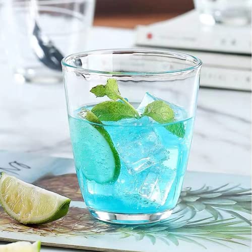 Qappda 7 Ounce Juice Glasses,Stackable Drinking Glass Set Of 12,Clear Water Glasses Durable Homemade Beverage Tumbler For Soda,Mixed Drinks,Milk,Daily Use #TOP3