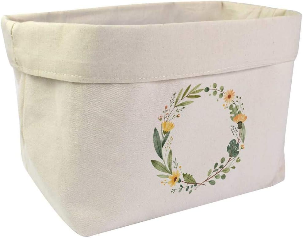 Azeeda Large 'Wildflower Wreath' Canvas Organiser/Storage Bag (OR00044829)