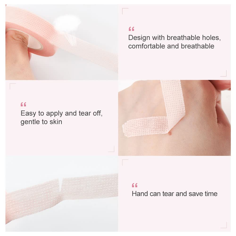 Lunamoon 6 Rolls Eyelash Tape, Pink Insulation Micropore Lash Tape for Eyelash Extension - Image 3