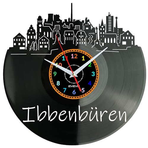 Horloge murale silencieuse Ibbenbüren en vinyle pour supprimer les bruits de tic-tac