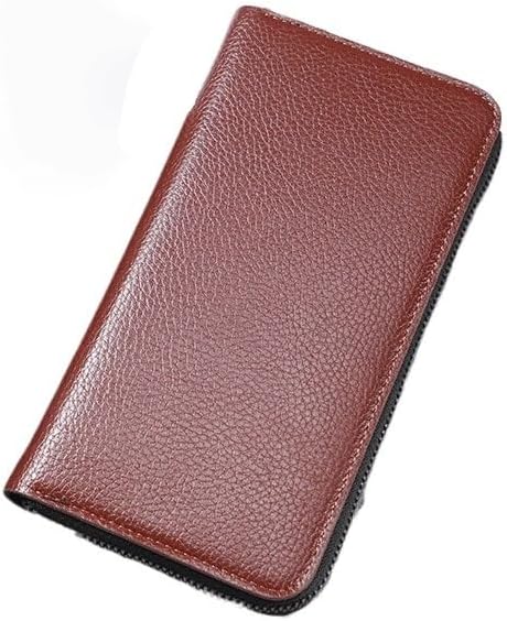 VIDI Pu Leather Long Wallet Men's Zipper Large Capacity