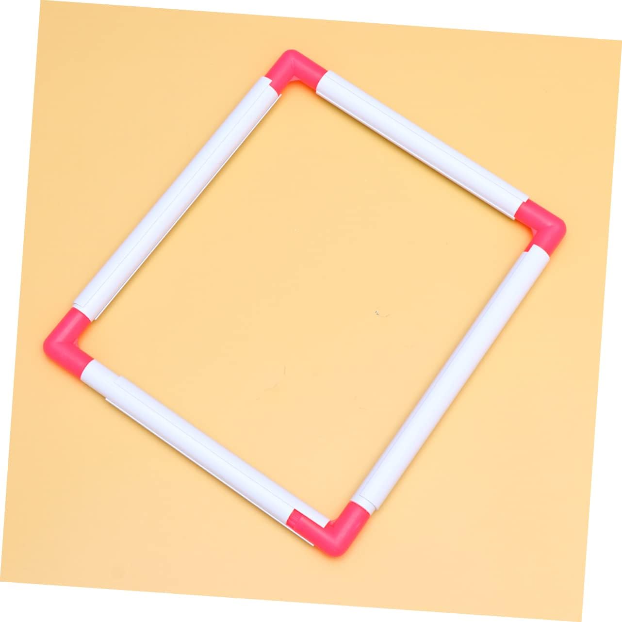 Angoily PVC Clip Embroidery Frame for Cross Stitch Portable 25x30cm Hoop for Quilting for Beginners and Sewing Projects Random Color