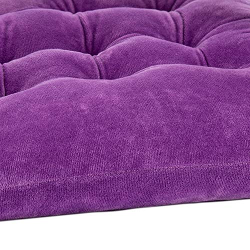 Wonder Miracle 4 Pack Seat Cushion/Chair Cushion Pads For Dining Chairs, Office Chair, Car, Floor, Outdoor, Patio，Machine Wash & Dryer Friendly (Flannel 16"×16", Soft Lilac) #TOP5