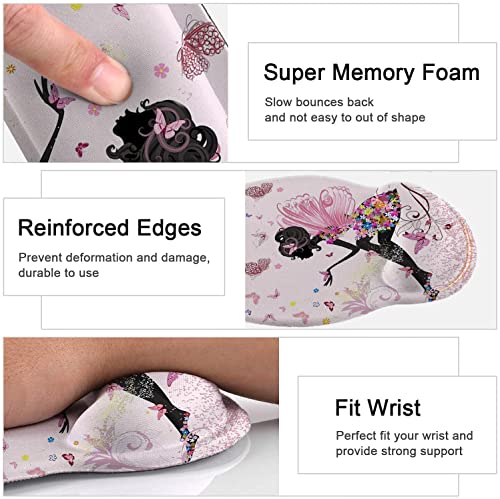 Keyboard Wrist Rest and Mouse Pad with Wrist Support, Ergonomic Mouse Pads Memory Foam Mouse Pad for Gaming and Office, Pain Relief Mouse Pad and Wrist Support Set - Thumbnail 3