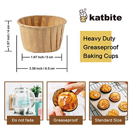 Katbite Parchment Cupcake Liners Standard Size 150Pcs, Christmas Cupcake Liners, Muffin Baking Liners, Heavy Duty Greaseproof Wrappers For Bakery, Birthday Party #TOP1