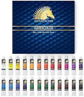 Watercolour Paint Set - Artist Quality Paints - 24 x 12ml Vibrant Colors - Rich Pigments - Professional Supplies by MyArtscape