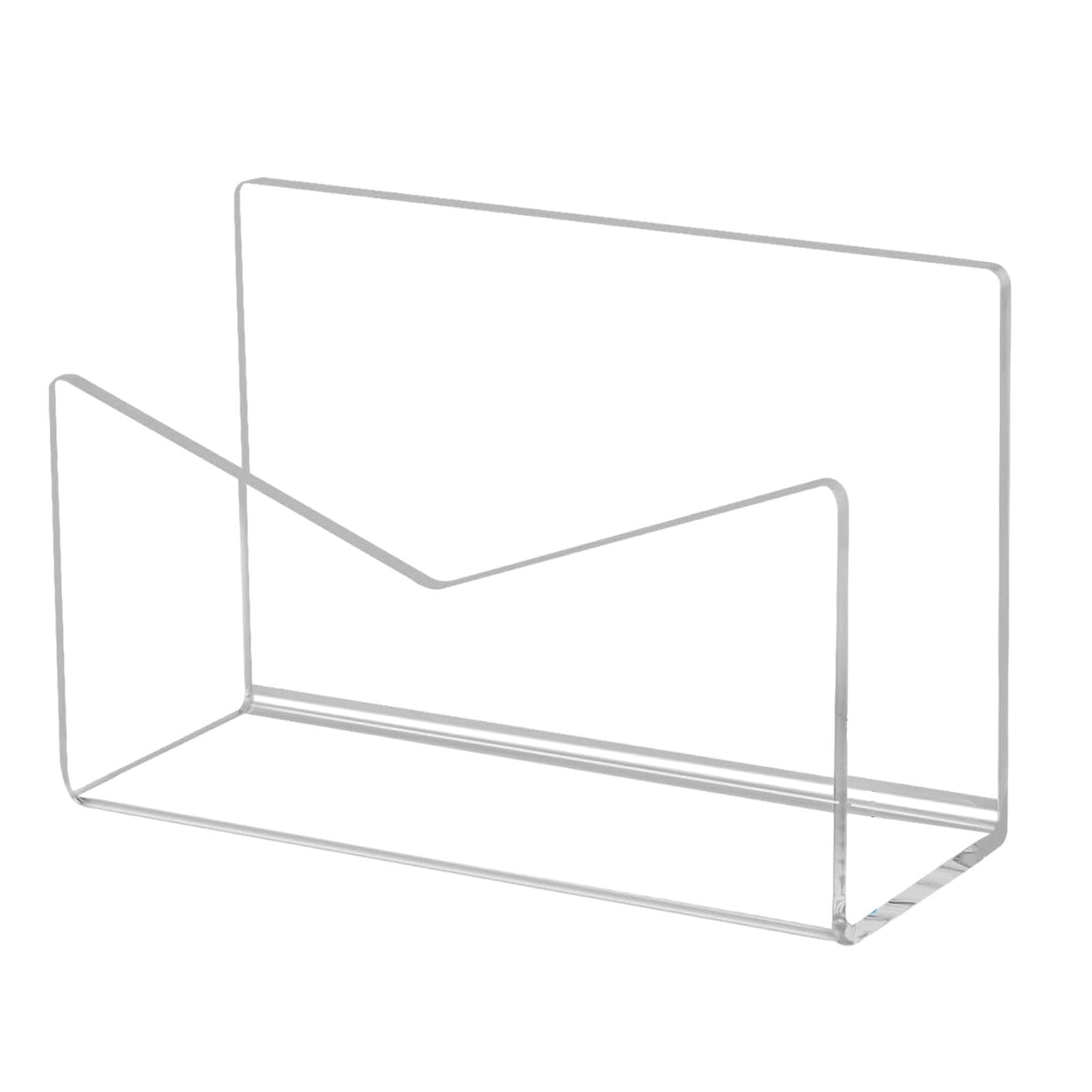 Organiseur D'Enveloppes En Acrylique Transparent - Porte-Courrier Bureau Et Maison 15,3 X 10,1 X 6 Cm