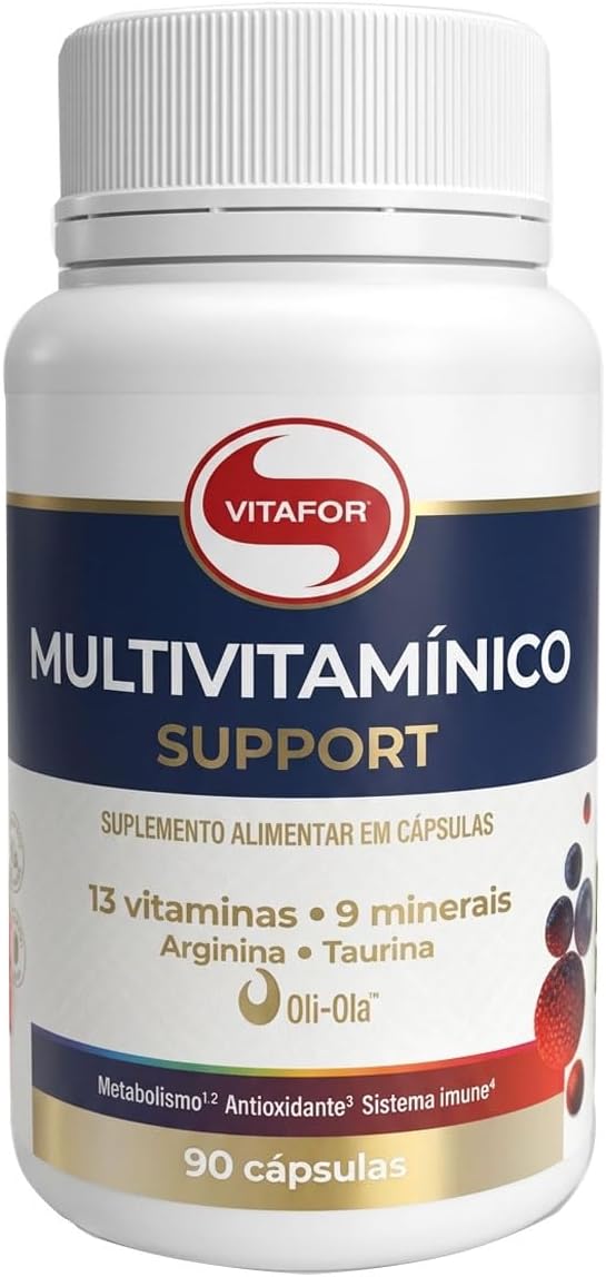 Multivitamínico Support com 13 Vitaminas e 9 Minerais 90cps Vitafor