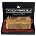 The Ultimate Beard Comb - Quality Sandalwood Beard Comb with Gift Box and Luxurious PU Leather Travel Case - Gifts For Him - Gifts For Men