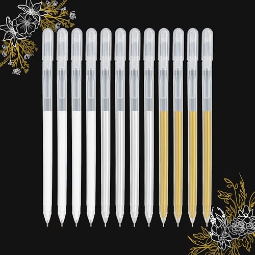 SMOOTHERPRO White Gold Silver Gel Pen Set, Multicolor, 0.6mm
