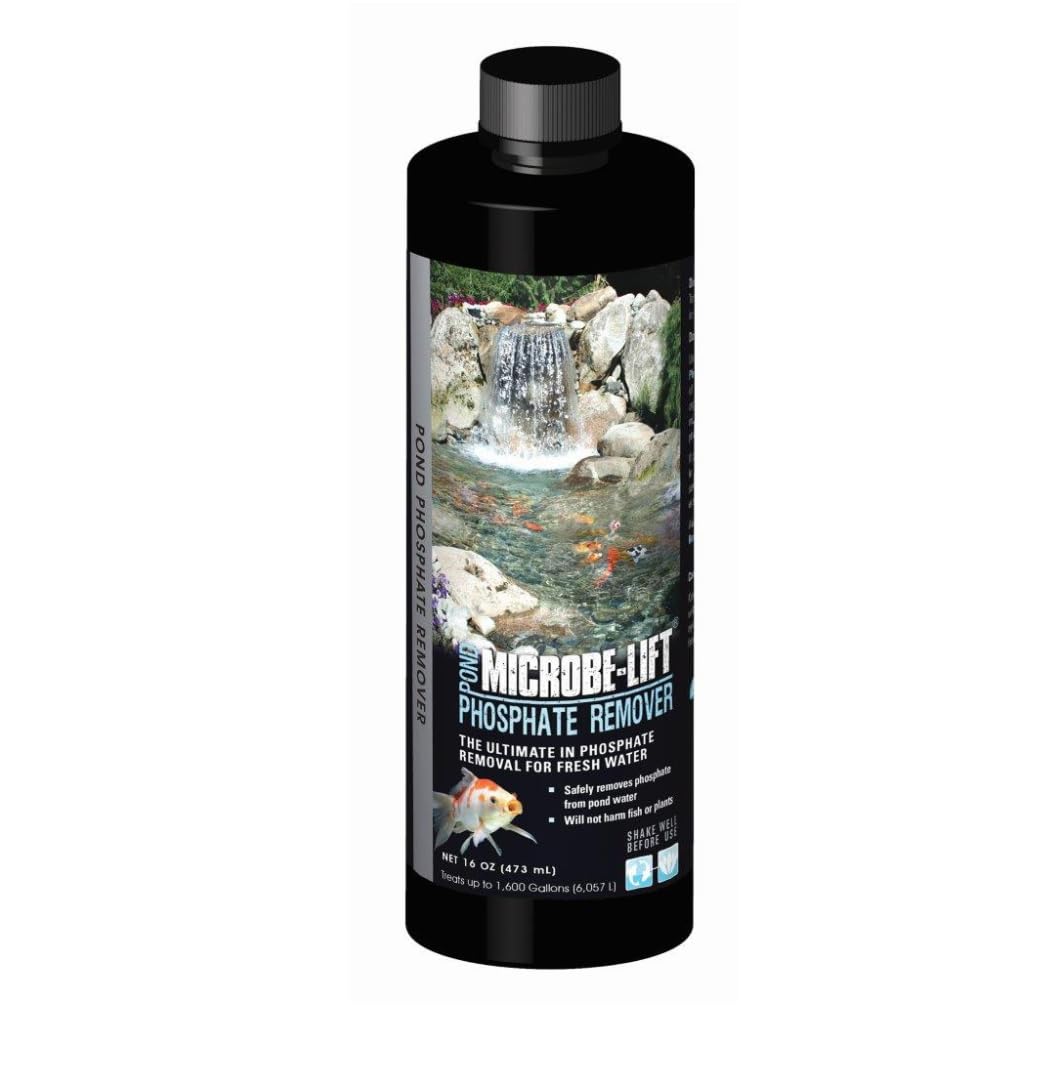 MICROBE-LIFT PHOSRE16 Ultimate Pond Phosphate Remover for Fresh Water, 16oz Treats up to 1,600 gals