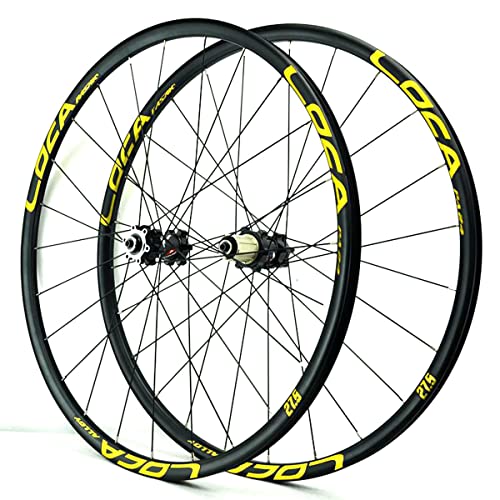 SXSHEYS Juego de Ruedas para Bicicleta de montaña de 26, 27.5 y 29 Pulgadas con Freno de Disco, llanta de aleación de Aluminio con Cierre rápido para 12 velocidades y 24 Agujeros.