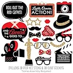 Big Dot of Happiness Red Carpet - Movie Night Essentials, Photo Booth Props, Film-Themed Decorations & Accessories, Awards Party Kit - 20 Pieces - Image 2