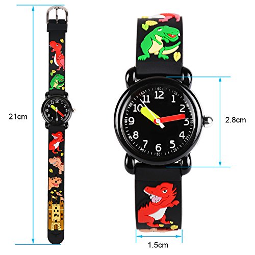 Image of Kids Watches for Boys Girls, 3D Cartoon Wrist Watch for Child Ages 3-8 | Cute Soft Silicone Watchband, Analog Dial, Daily Waterproof Durable, Birthday Christmas Ideal Gift for Little Child