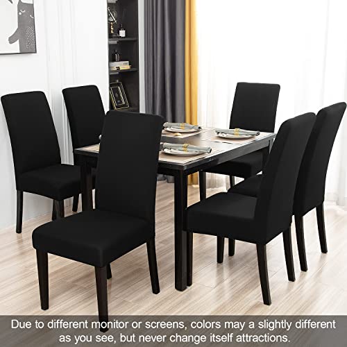 JQinHome-Dining-Chair-Covers-Dining-Room-Chair-Slipcovers-2-Pack-High-Stretch-Removable-Washable-Parsons-Chair-Slipcover-for-Home-Party-Hotel-Wedding-Ceremony-Black JQinHome Dining Chair Covers Dining Room Chair Slipcovers 2 Pack High Stretch Removable Washable Parsons Chair Slipcover for Home Party Hotel Wedding Ceremony Black