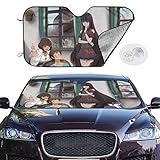 カーフロント サンシェード 異常生物見聞録1 車用遮光断熱 紫外線対策折り畳み 凍結防止 フロントガラス カーシェード 夏冬兼用 車用 フロントシェード 日焼け カバー ゴム吸盤取付 汎用 簡単取付 折りたたみ 軽量 130x70cm