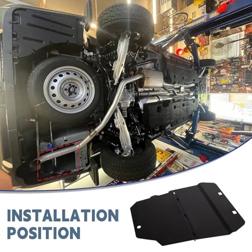 Image of Aluminum Rear Left Driver Side Underbody Shield Cover Compatible with 2022-2025 Ford Maverick Rear Wheel Underbody Cavity Splash Shield Guards Prevent from mud Sand Stones and Water