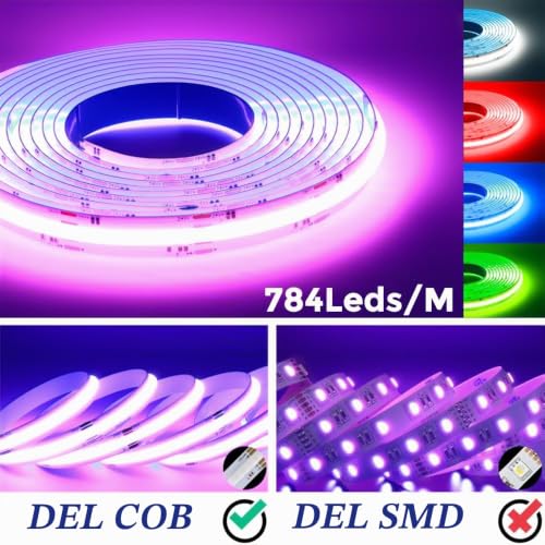 Lam(MS)pen Ruban LED COB 24V 5M RGBCW 784LED/m, intensité variable – vue 4