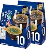 マルコメ 料亭の味 お徳用 フリーズドライ 顆粒みそ汁あおさと黒ばらのり 10食×2袋 味噌汁 インスタント 即席 海藻スープ