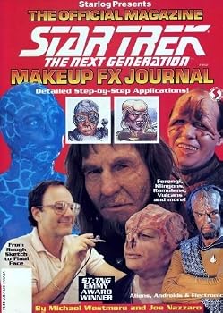 Authentic THE OFFICIAL Star Trek The Next Generation MAGAZINE MAKEUP FX JOURNAL - Detailed Step-by Step Applications - Ferengi, Klingons, Romulans, Vulcans and more! From rough sketch to final face! S