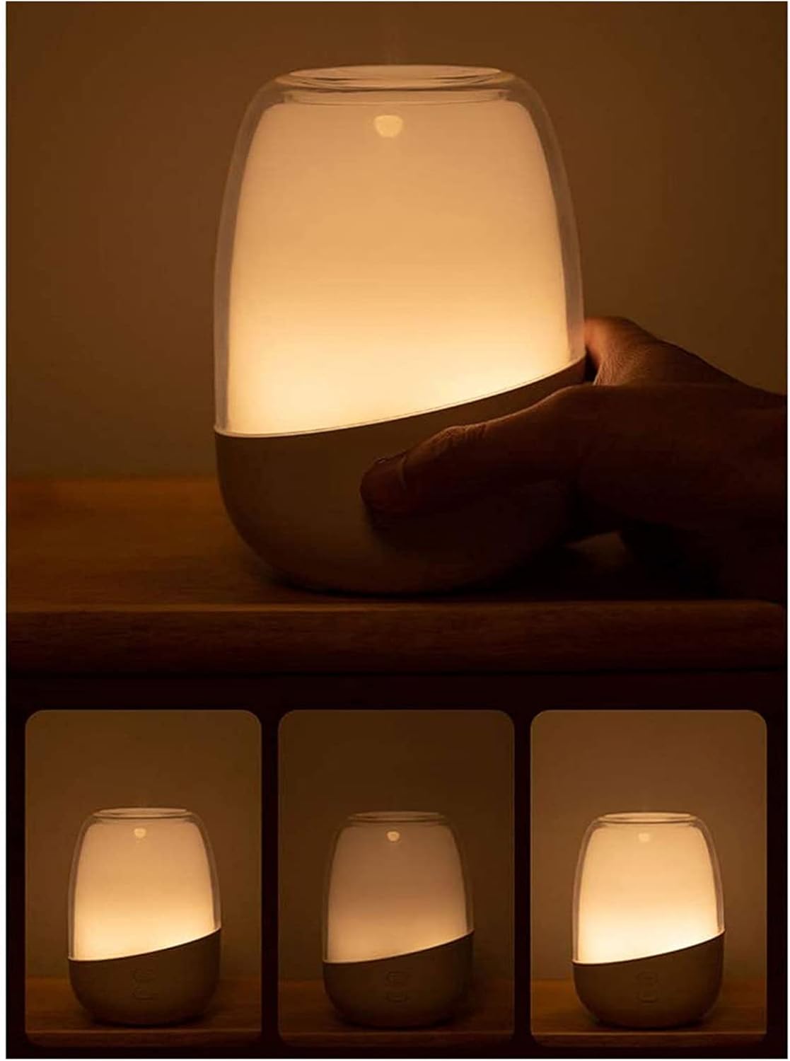 Cool Mist Humidifier 120 ml Top-Filling Quiet Air Humidifier for Large Bedroom Quiet Operation with Remote Control Auto Shut-Off Timer Function