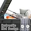 Domi 120 Gallon Deck Box, Patio Storage Box with Resin Lid, Steel Tool Waterproof Outdoor Storage Container