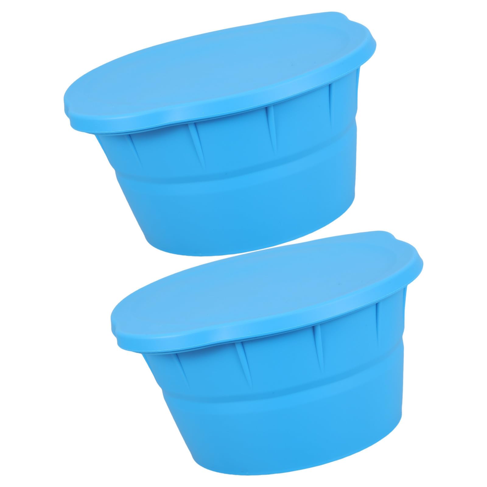 Stampo per Cubetti di Ghiaccio Confezione da 2 Pezzi Rotondi in Silicone Pieghevole da 3,6l Design Salvaspazio per Bagno Freddo e Uso Domestico