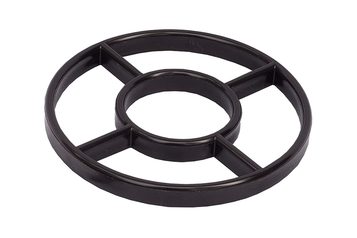Plastia Grabvase Roseta 1 L con Peso Base, Argento