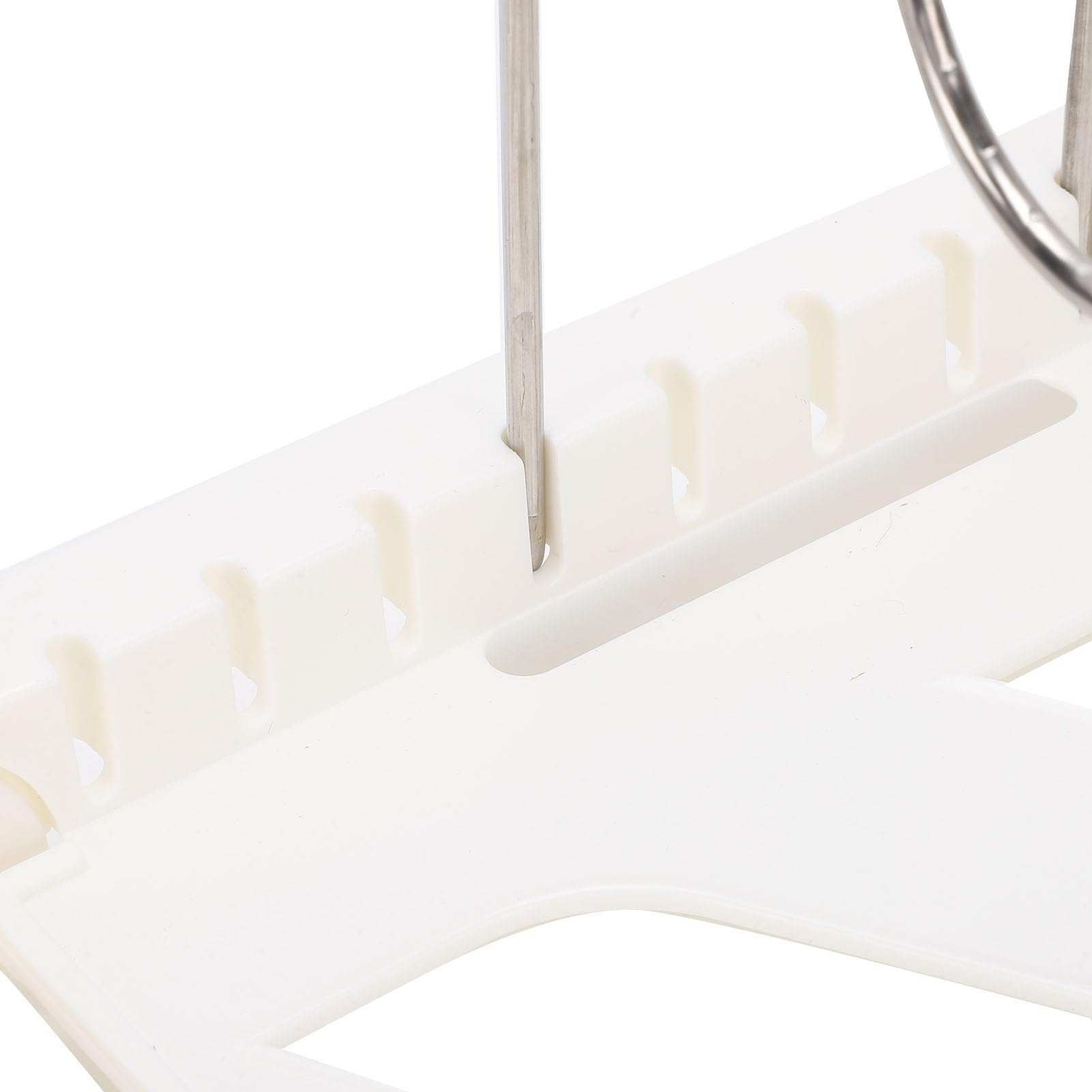 Fockety Organizzatore per Pentole e Padelle, 8 Divisori Regolabili in Acciaio Inossidabile con Design Verticale Pieghevole e Girevole, Fessure a Forma di U per Riporre la Dispensa (WHITE)