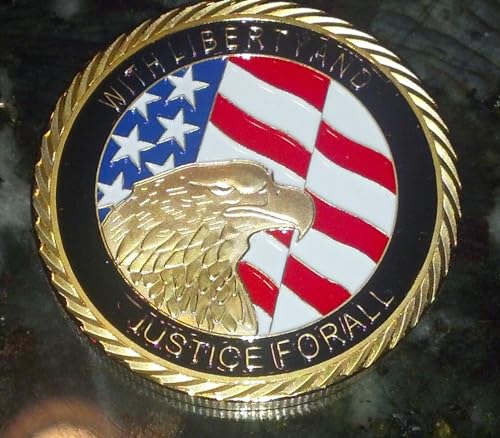 9/11 United We Stand Liberty Justice for All Military Honor Challenge Coin