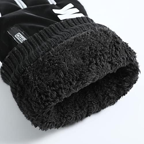 Men Women Winter Ski Gloves Outdoor Warm Fleece Touch Screen Skiing Cycling Gloves (Colour: B Size: One Size) (A One Size)