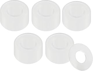 100Pcs Clear Plastic Replacement Washer 0.51''/13mm OD,1/32 Inch Thickness M6 Nylon Flat Washer Gasket for Faucet Pipe Water Hose