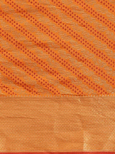 Image of Panzora Women's Banarasi Silk Woven Zari Work Saree With Unstitched Blouse Piece
