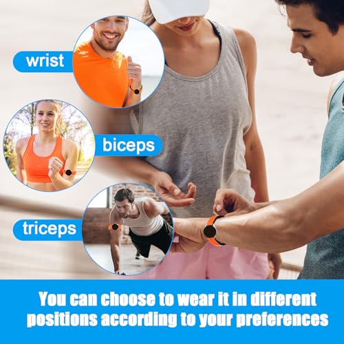Oudain 4 Pcs Heart Rate Monitor Replacement Strap Band, Soft Heart Rate Monitor Armband Strap, Theory Fitness Adjustable(0.8 x 14.2 Inch,Orange)