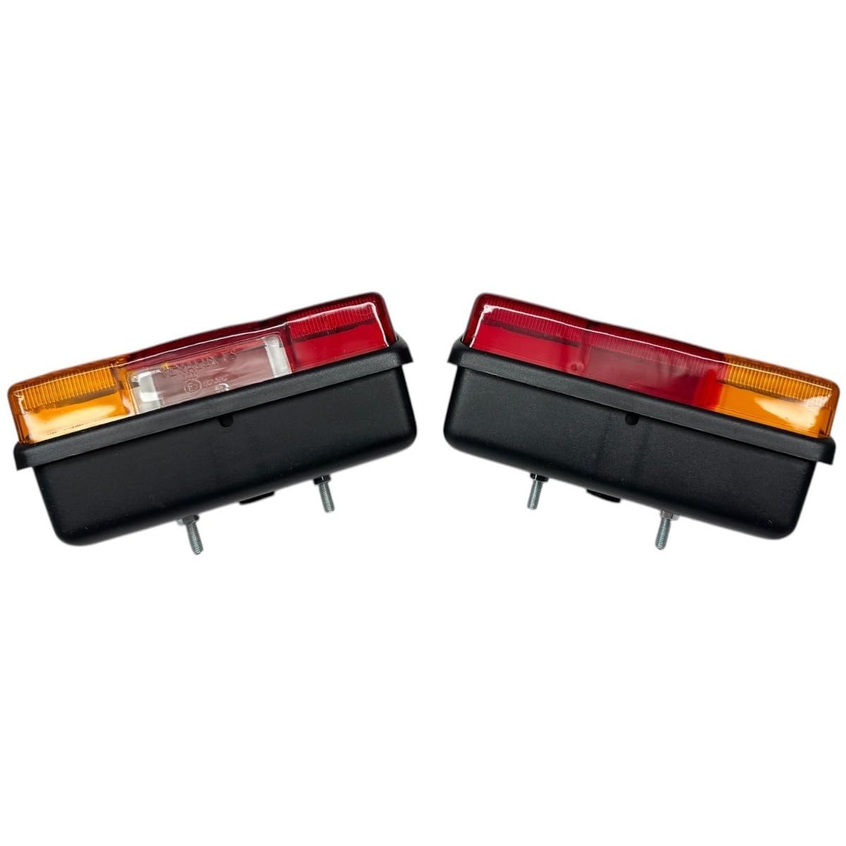 G.L.D. Forniture Kit Fanali dx e sx posteriori per Trattori Carrelli Rimorchi Con lampadine e triangoli