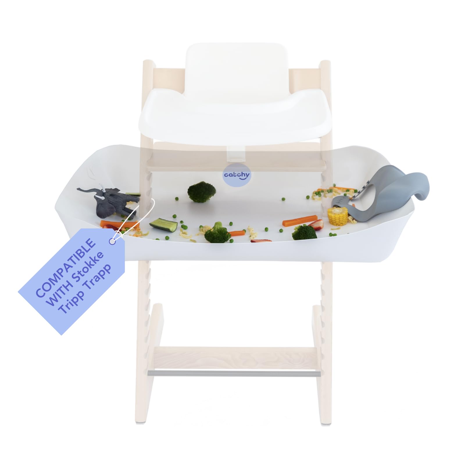 Photo 1 of Catchy - The Food and Mess Catcher for the Stokke Tripp Trapp - Catchy Food Catching Accessory for Highchairs - Baby & Toddler Food Mat - High Chair Food Catcher - High Chair Accessories