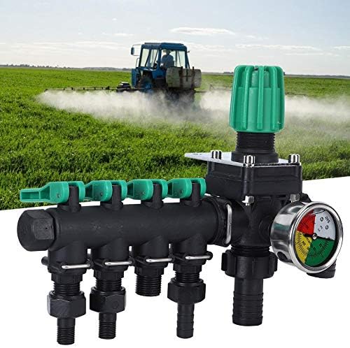 TOPINCN 4 Way Water Splitter Agricultural Sprayer Control Valve Accessories for Garden Hose Connector Tap Splitter Hose Manifold
